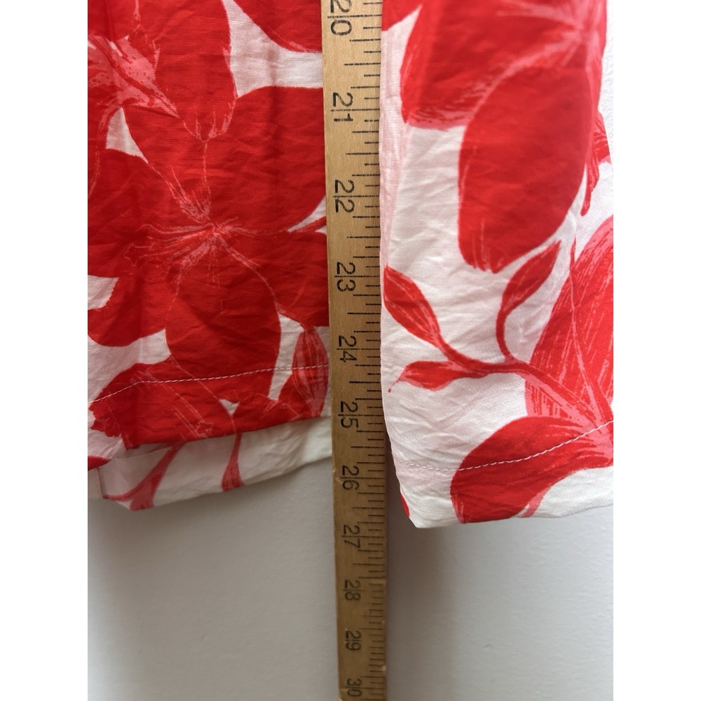 Rose + Olive Women's Red White Floral Top Short Sleeve Plus Size 1X New NWT - Picture 7 of 9